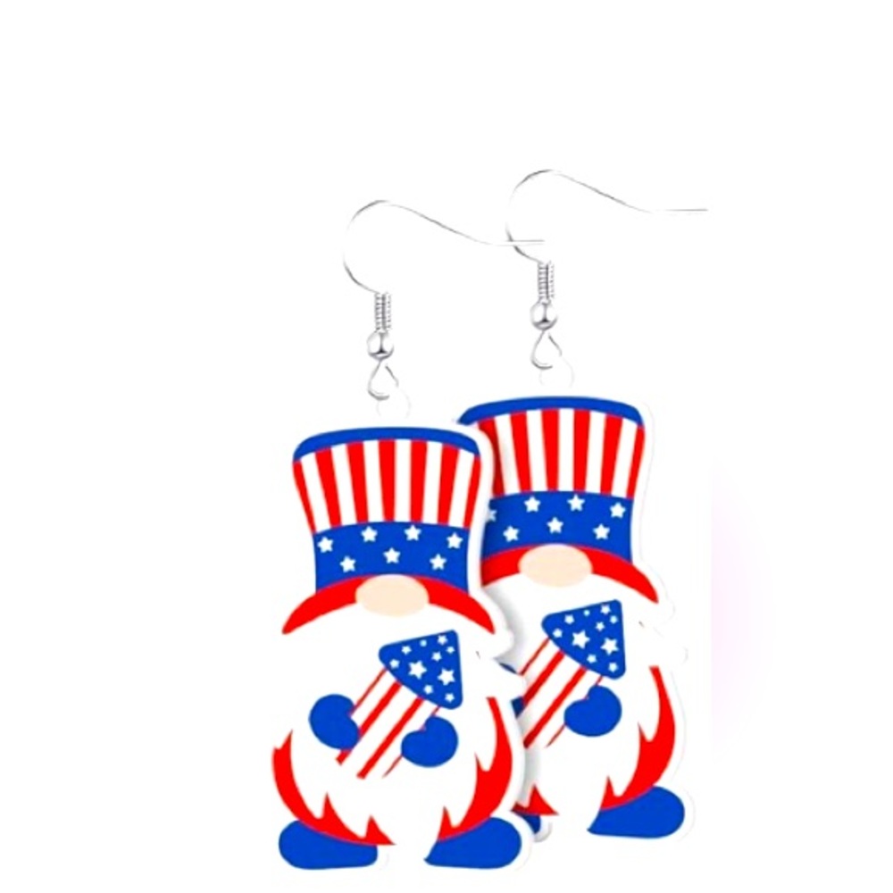 🇺🇸Happy Independence Day🇺🇸 🧨Red/White/Blue🧨Lite Weight Dangle Earrings